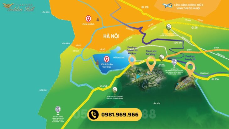 Chỉ 5,8tỷ sở hữu VillaShop Flamingo Golden Hill Hà Nam, mặt QL21A & đường bộ song hành 6 làn xe,