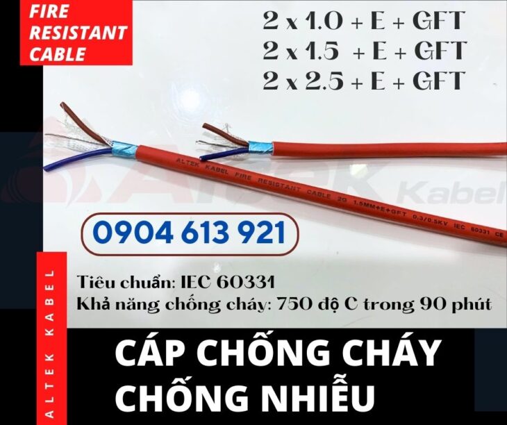 Cáp báo cháy chống cháy chống nhiễu