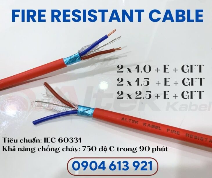 Cáp báo cháy chống cháy chống nhiễu