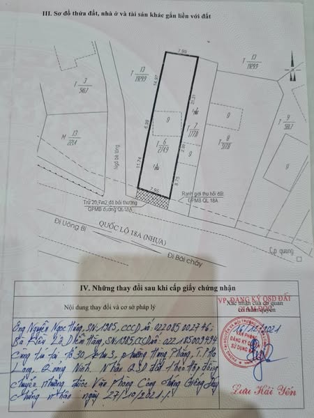 Chủ cần tiền bán ô đất mặt đg chính QL 18 đồn điền hà khẩu nhìn sang Vin hạ long xanh