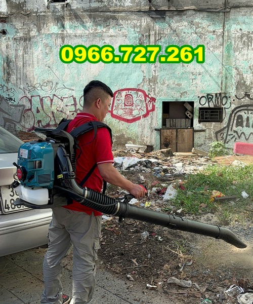 Máy thổi lá , thổi bụi công trình, thổi lá cây san trường chạy xăng 4 thì Kawasaki TK85