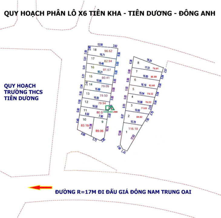 Bán Đất Đấu Giá X6 Tiên Kha Tiên Dương Đông Anh -2 mặt đường