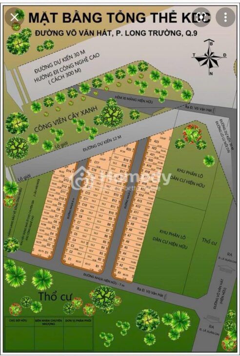 Bán đất thổ cư 54m2, Võ Văn Hát, Q.9, 3.4 tỷ, sổ hồng