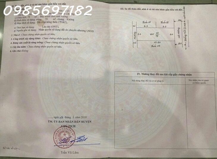 Siêu Phẩm, bán đất mặt đường Tỉnh Lộ 419, xã Đại Yên, Chương Mỹ, Hà Nội. 79m2 x 5m MT, Vỉa hè, kinh
