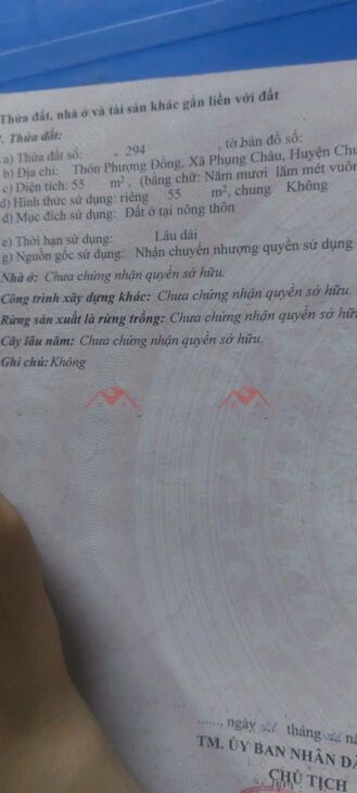 SIÊU PHẨM BÁN NHÀ GIÁ 2,8 TỶ TẠI PHỤNG CHÂU-CHƯƠNG MỸ D/T:55M