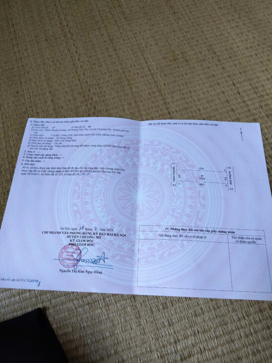 DT; 115m full thổ cư xã hoàng văn thụ sát trục đường đê la thành đường ô tô