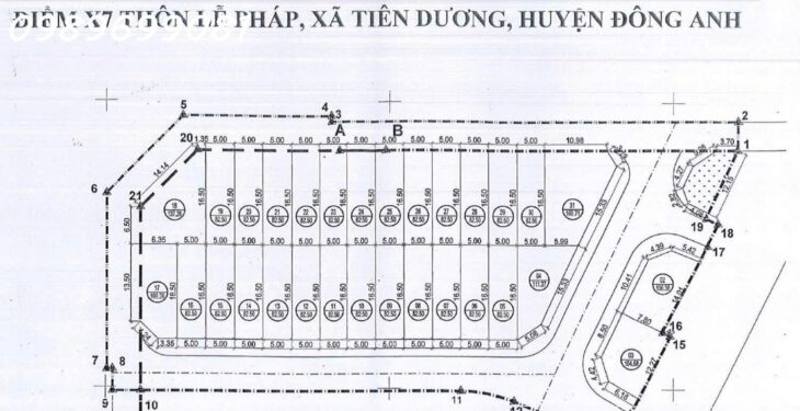 Bán đất đấu giá điểm X7 Lễ Pháp,Tiên Dương, Đông Anh -gần đường Võ Nguyên Giáp