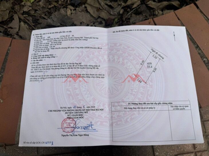 SIÊU PHẨM GIÁ 2,5 TỶ ĐẤT TẠI TT CHÚC SƠN-CHƯƠNG MỸ D/T:33,4M