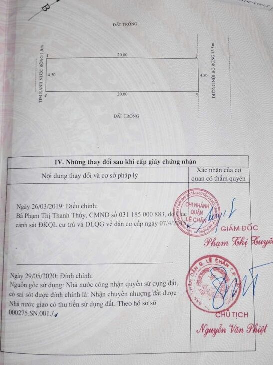 Mặt đường Đào Nhuận – sau Y Học Biển, 90m ngang 4.5 – đường 15m – Giá 7 tỉ