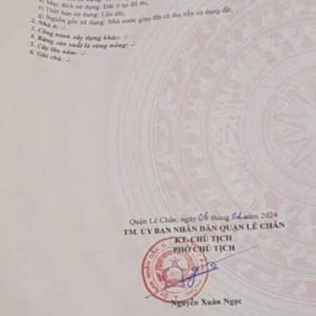 Bán đất tái định cư Tam Kỳ – Vĩnh Niệm, 53m, hướng Tây, đường 12m, Giá 4.1 tỉ