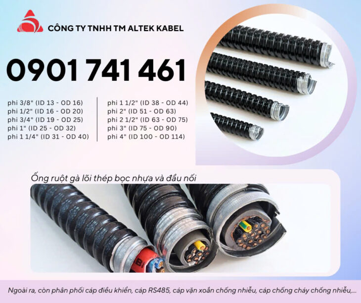 Ống ruột gà lõi thép 1 inch ( ID 25-OD 32) Bình Định, Phú Yên, Đăk Lăk