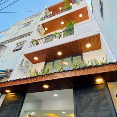 6.3 tỷ- bán nhà mới đẹp 4 tầng hẻm xe hơi sát Mặt tiền Phan Văn Trị-khu Cityland- 4mx11,2m vuông vức