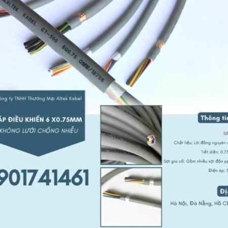 Cáp điều khiển không lưới 6×0.75 Hà Nội, Đà Nẵng, HCM Cáp điều khiển không lưới 6×0.75 Hà Nội, Đà Nẵng, HCM