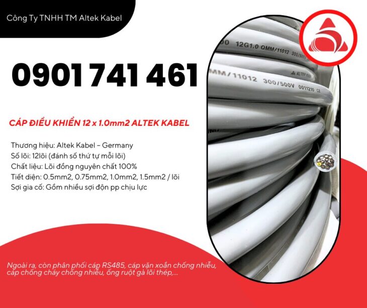 Cáp điều khiển 12×0.5 Huế, Nghệ An, Hà Tĩnh, Quảng Bình