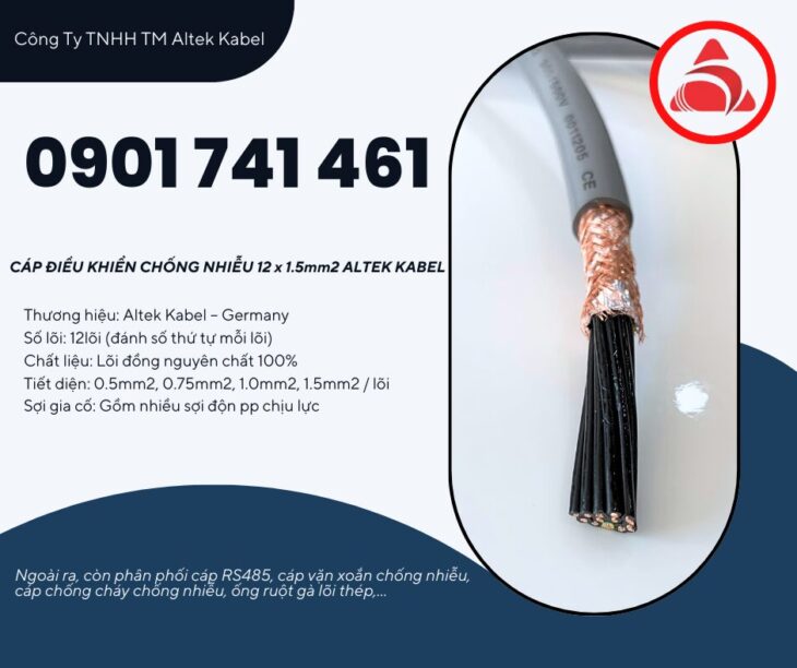 Cáp điều khiển 12×0.5 Huế, Nghệ An, Hà Tĩnh, Quảng Bình