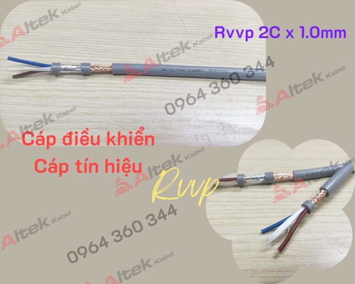 Cáp điều khiển PVC 2 lõi chống nhiễu/không chống nhiễu