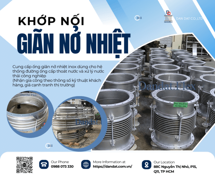 Khớp Nối Giãn Nở Nhiệt| Khớp co giãn dùng cho dầu truyền nhiệt, Khớp co giãn nở nhiệt inox