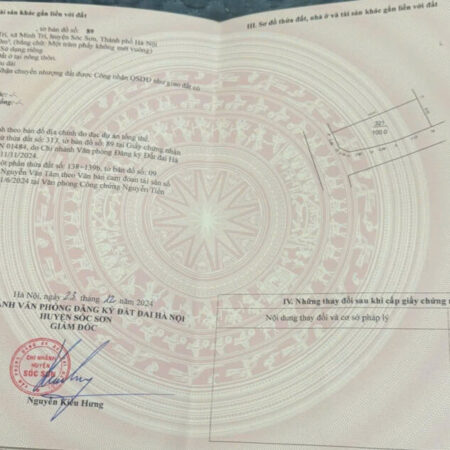 BÁN LÔ GÓC 100M TẠI LẬP TRÍ, MINH TRÍ. NGAY CẠNH KCN MINH TRÍ