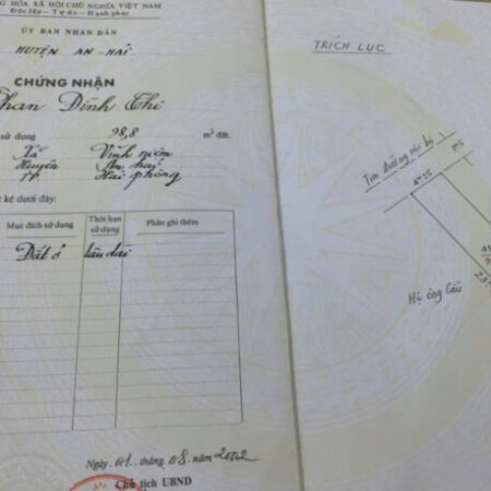 Bán đất mặt ngõ Thiên Lôi, 99m, ngõ 7m, Tây bắc, Giá 36 tr/m cực đẹp