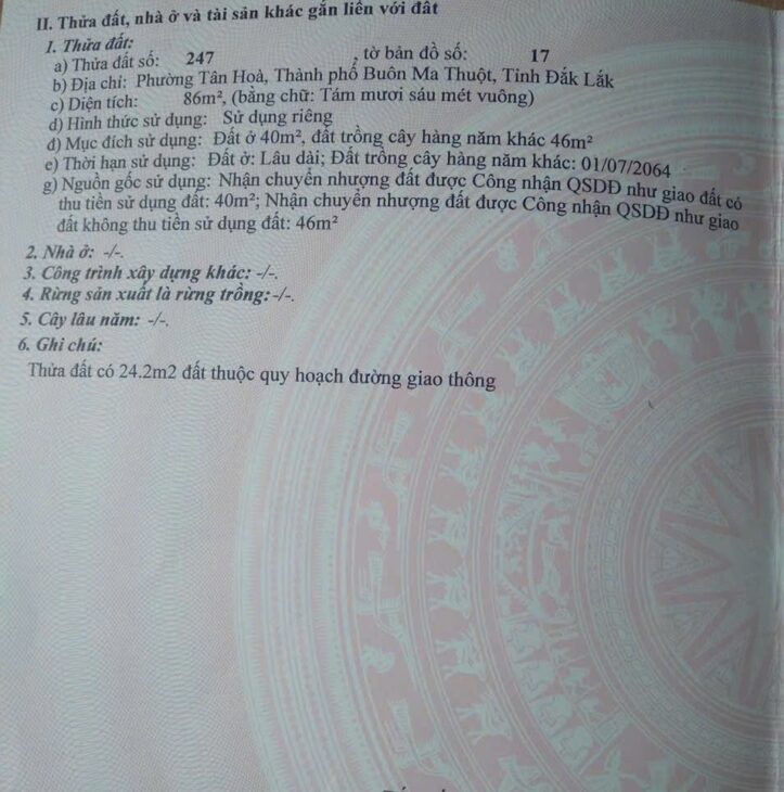 ĐẤT ĐẸP – GIÁ TỐT – Vị Trí Đắc Địa Tại Mặt tiền Đường Ngô Chí Quốc, Phường Tân Hoà, Thành phố Buôn
