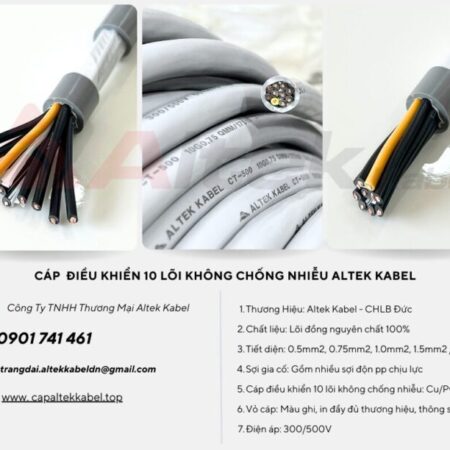 Cáp điều khiển 10 lõi chống nhiễu/ không chống nhiễu Cáp điều khiển 10 lõi chống nhiễu/ không chống nhiễu