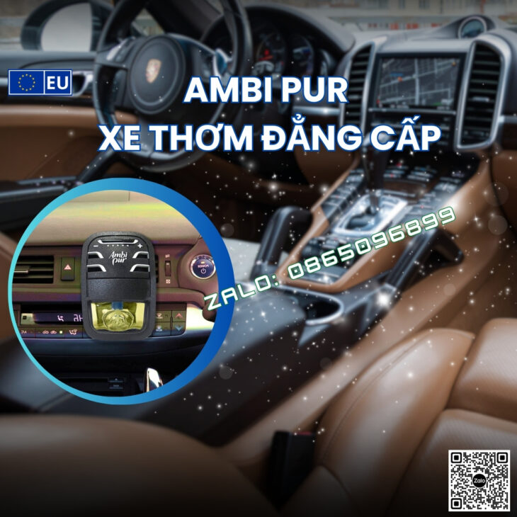 TINH DẦU THƠM CÀI CỬA GIÓ Ô TÔ AMBI PUR 7ml, HỖ TRỢ KHỬ MÙI, TINH DẦU THIÊN NHIÊN, NHẬP KHẨU CHÂU ÂU