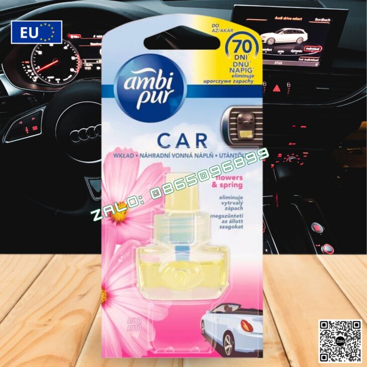 TINH DẦU THƠM CÀI CỬA GIÓ Ô TÔ AMBI PUR 7ml, HỖ TRỢ KHỬ MÙI, TINH DẦU THIÊN NHIÊN, NHẬP KHẨU CHÂU ÂU