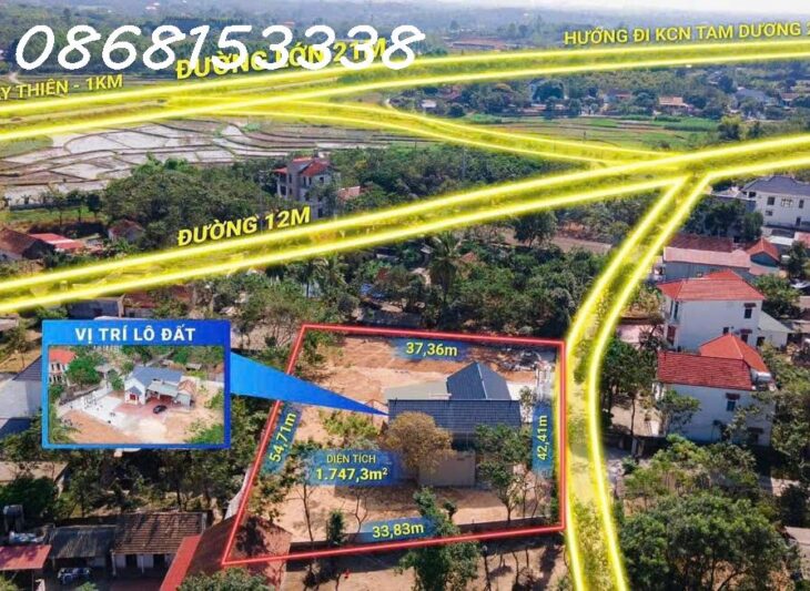 BÁN ĐẤT TẶNG BIỆT THỰ Chính Chủ – GIÁ Tốt – Vị Trí Tại : Thị Trấn Đại Đình – Tam Đảo- Vĩnh Phúc