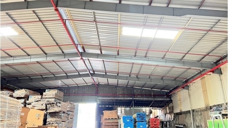 xưởng sản xuất có hệ thống phòng cháy tự động, sản xuất đa dạng ngành nghề