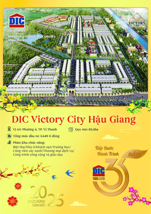Mở bán Đất nền sẵn sổ TTTP – DIC Victory Hậu Giang ưu đãi chiết khấu lên tới 10% trực tiếp từ CDT