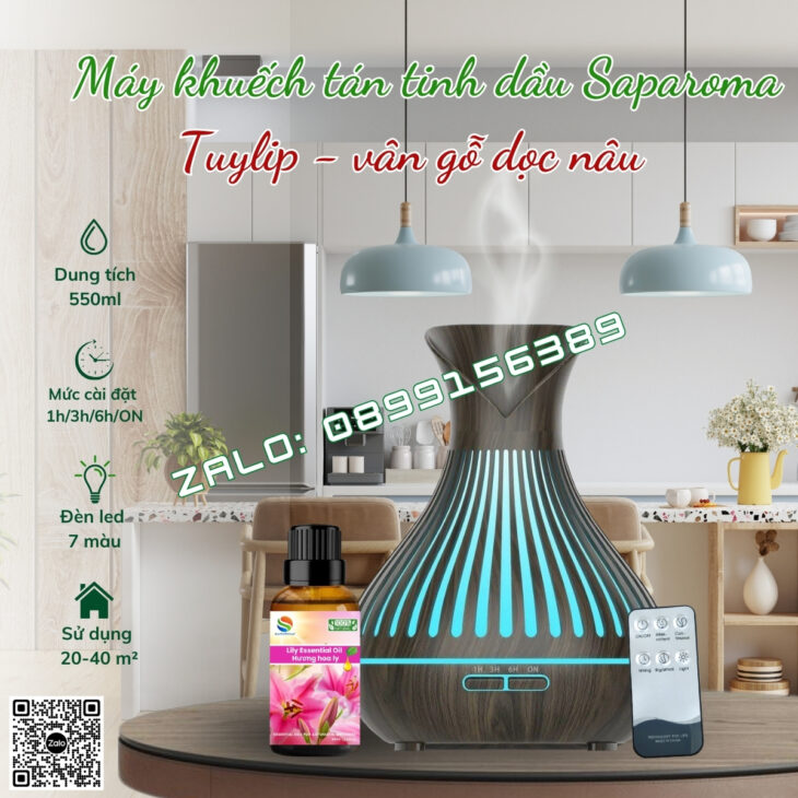 MÁY KHUẾCH TÁN TINH DẦU SAPAROMA, THƠM PHÒNG, PHUN SƯƠNG BÙ ẨM, XUA ĐUỔI MUỖI, CÔN TRÙNG