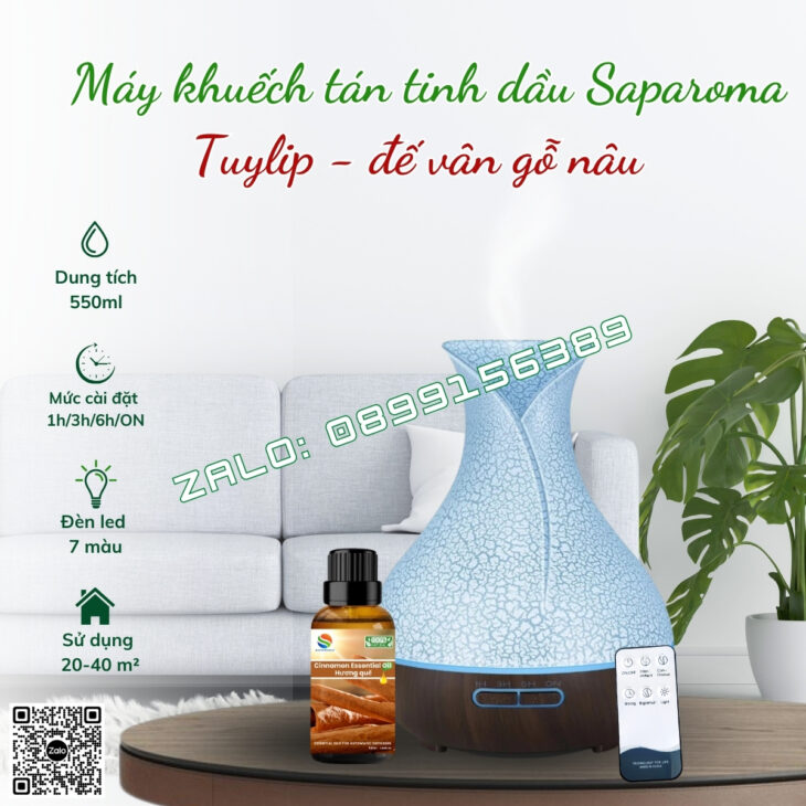 MÁY KHUẾCH TÁN TINH DẦU SAPAROMA, THƠM PHÒNG, PHUN SƯƠNG BÙ ẨM, XUA ĐUỔI MUỖI, CÔN TRÙNG