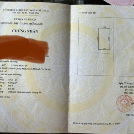 ĐẤT ĐẸP – GIÁ TỐT – Vị Trí Đắc Địa Tại Tổ 3, Thị Trấn Quang Minh, Huyện Mê Linh, Thành phố Hà Nội