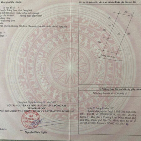 Chính chủ cần bán lô đất Xã Đông Hoà, huyện Trảng Bom, tỉnh Đồng Nai Chính chủ cần bán lô đất Xã Đông Hoà, huyện Trảng Bom, tỉnh Đồng Nai