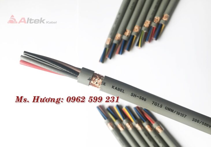 Cáp 7 lõi, Cáp điều khiển, Cáp tín hiệu Altek kabel 300/500v