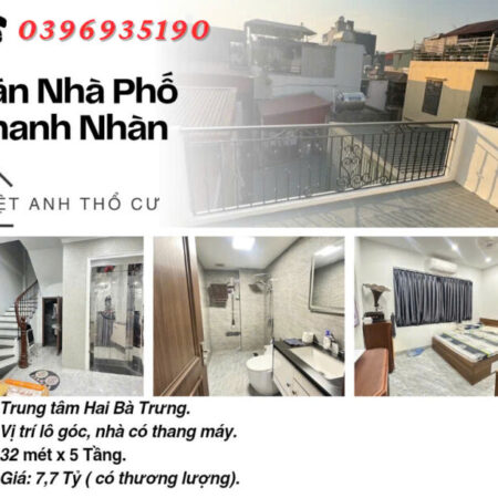 Bán nhà phố Thanh Nhàn, Vị Trí Lô Góc, Tiện Ích Bạt Ngàn, 32mx5T, Giá: 7.7 Tỷ, Lh: 0396935190. Bán nhà phố Thanh Nhàn, Vị Trí Lô Góc, Tiện Ích Bạt Ngàn, 32mx5T, Giá: 7.7 Tỷ, Lh: 0396935190.