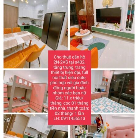 Cần tìm chủ mới cho thuê căn hộ 2N-2VS siêu xinh tại Vinsmart City, chỉ 11,xtr/tháng