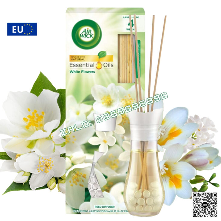 TINH DẦU KHUẾCH TÁN QUE MÂY AIR WICK 25ml, THƠM PHÒNG TỰ ĐỘNG, HỖ TRỢ KHỬ MÙI, NHẬP KHẨU CHÂU ÂU