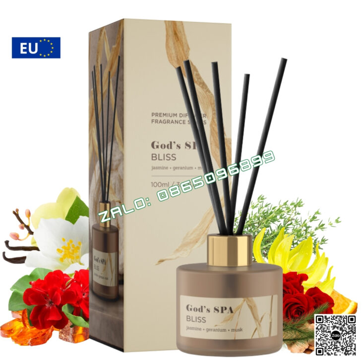 TINH DẦU KHUẾCH TÁN QUE MÂY BARTEK 100ml, THƠM PHÒNG TỰ ĐỘNG, HỖ TRỢ KHỬ MÙI, NHẬP KHẨU CHÂU ÂU