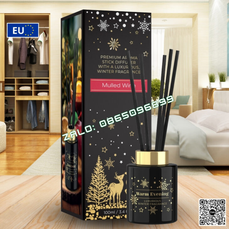 TINH DẦU QUE MÂY BARTEK 100ml, KHUẾCH TÁN TỰ ĐỘNG THƠM PHÒNG, HỖ TRỢ KHỬ MÙI, NHẬP KHẨU CHÂU ÂU