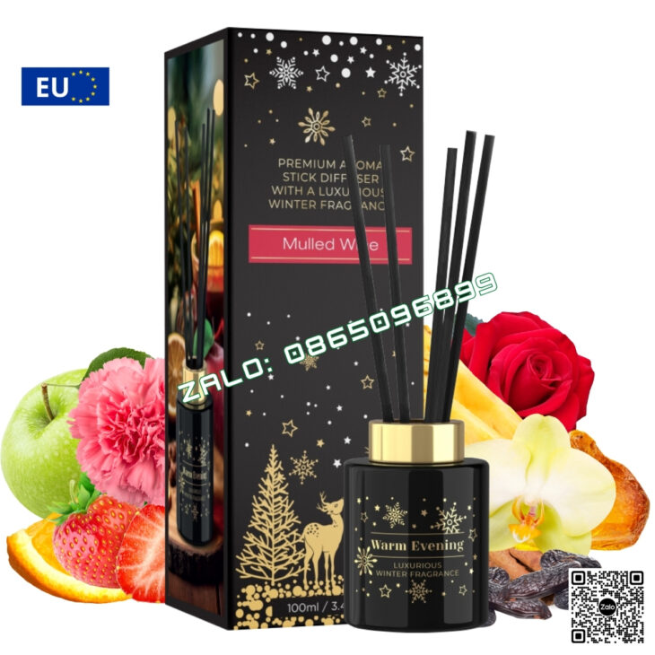 TINH DẦU KHUẾCH TÁN QUE MÂY BARTEK 100ml, THƠM PHÒNG TỰ ĐỘNG, HỖ TRỢ KHỬ MÙI, NHẬP KHẨU CHÂU ÂU