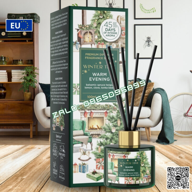 TINH DẦU QUE MÂY BARTEK 100ml, KHUẾCH TÁN TỰ ĐỘNG THƠM PHÒNG, HỖ TRỢ KHỬ MÙI, NHẬP KHẨU CHÂU ÂU