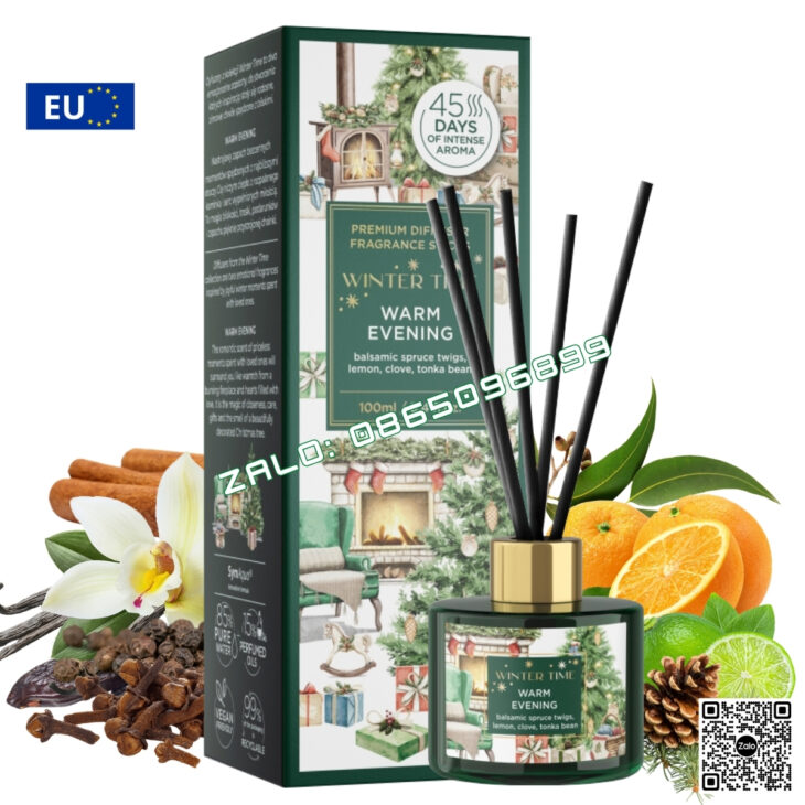 TINH DẦU KHUẾCH TÁN QUE MÂY BARTEK 100ml, THƠM PHÒNG TỰ ĐỘNG, HỖ TRỢ KHỬ MÙI, NHẬP KHẨU CHÂU ÂU
