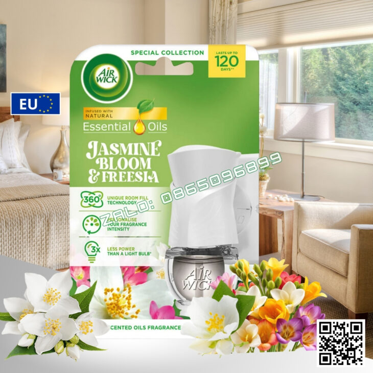 BỘ TINH DẦU KHUẾCH TÁN TỰ ĐỘNG AIR WICK 19ML, CẮM ĐIỆN, HỖ TRỢ KHỬ MÙI THƠM PHÒNG, NHẬP KHẨU CHÂU ÂU