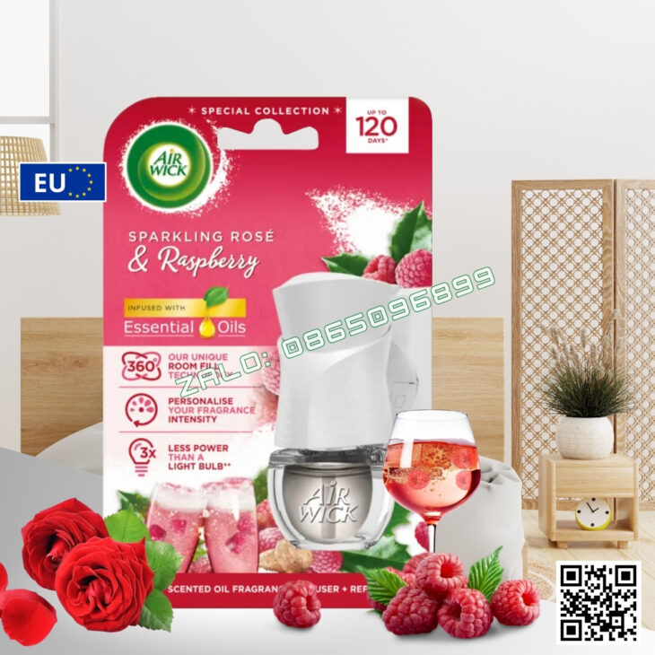 BỘ TINH DẦU KHUẾCH TÁN TỰ ĐỘNG AIR WICK 19ML, CẮM ĐIỆN, HỖ TRỢ KHỬ MÙI THƠM PHÒNG, NHẬP KHẨU CHÂU ÂU