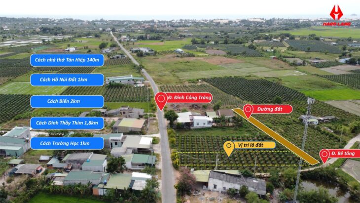 Bán đất ONT 3 mặt tiền Đinh Công Tráng – TX LaGi gần Biển giá rẻ nhất