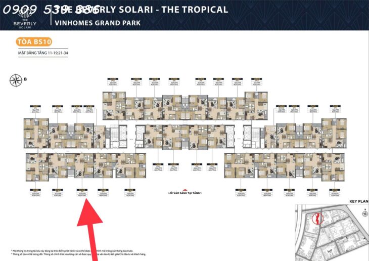 Cho thuê căn hộ 2PN BS10-15.24 The Beverly Solari Q9. Cách Vincom chỉ 2 phút đi bộ