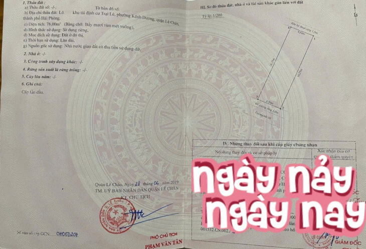 Bán đất tái định cư Trại Lẻ – Kênh Dương, 78m, ngang 4.8m, đường 8m, Giá 3.2 tỉ