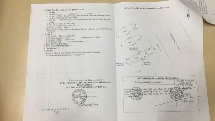 Chính Chủ Cần Bán Nhà Tại P26 CĂN 42 Đường 3/2 Rạch Giá -kiên Giang