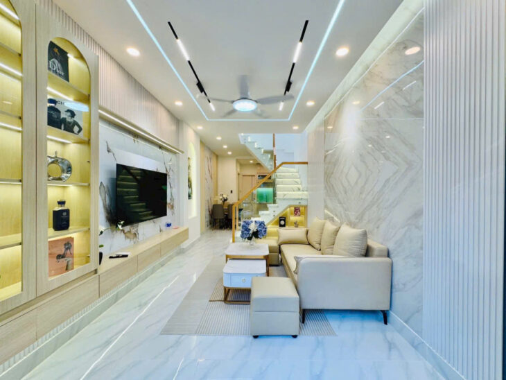 6.38 tỷ bán nhà mới Tăng Bạt Hổ-Phan Văn Trị-CN 46m2- 2 tầng- 4mx12m- 3PN- full NT